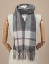 Foxford Lambswool Scarf | Grey Check