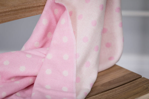 Foxford Pink Spot Baby Blanket - Skellig Gift Store