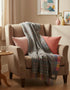 Foxford Grey Rainbow Throw