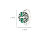 Green Malachite Sterling Silver Tree of Life Ring
