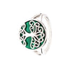 Green Malachite Sterling Silver Tree of Life Ring