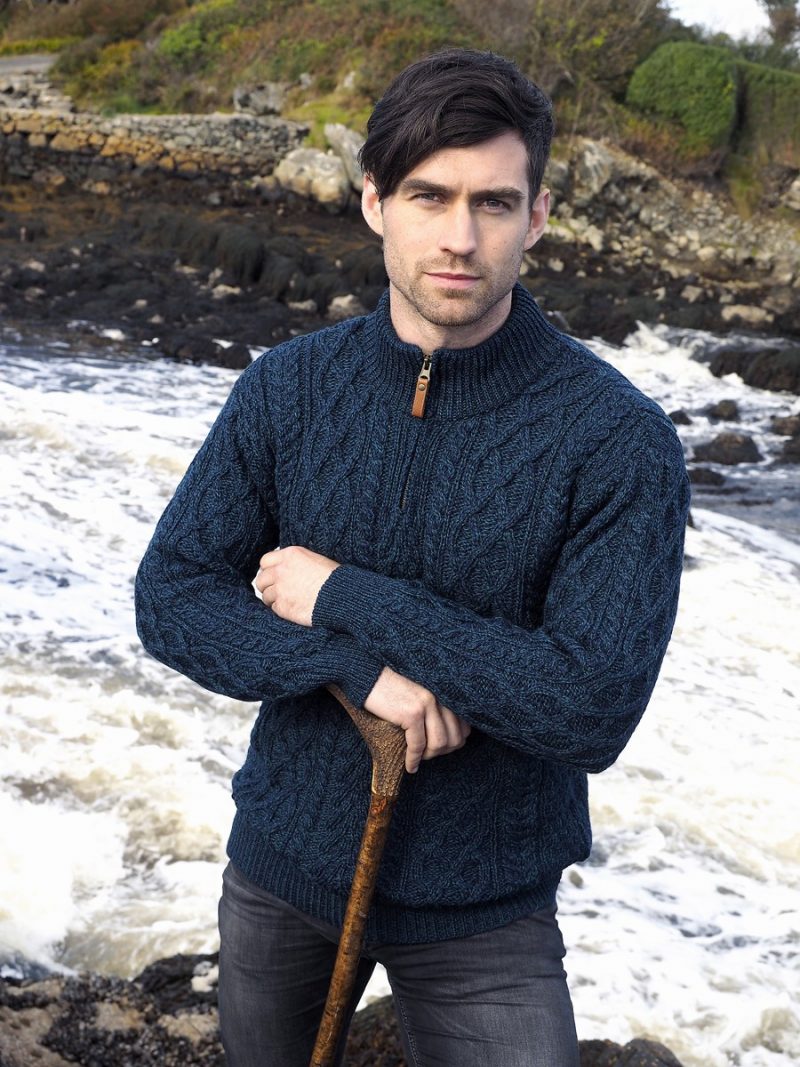 Aran Crafts Men's Half Zip Sweater | Sherwood