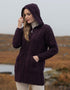 Damson Galway Coat With Celtic Knot Zipper