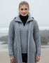 Aran Crafts Grey Hooded Zip Coat | Grey