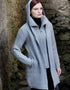 Aran Crafts Grey Hooded Zip Coat Grey
