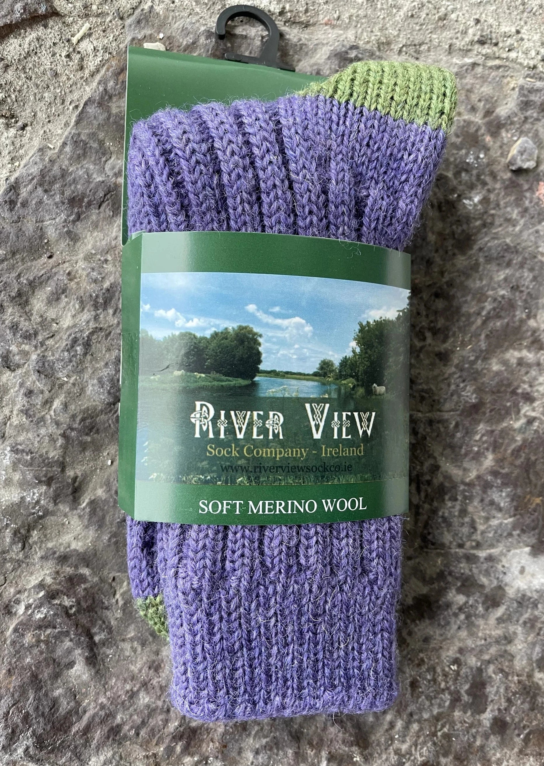 Purple Irish Merino Wool Socks