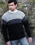 Aran Crafts Three Tone Donegal Sweater | Grey Mix