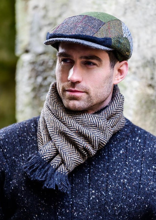 Men S Irish Flat Caps Made In Ireland Free Shipping   Kerry Patch B Donegal Tweed DT46 533x 