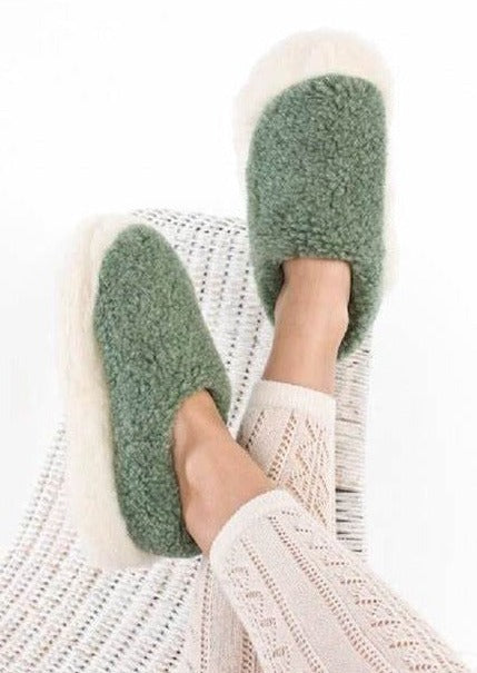Green Sheep by the Sea Slippers