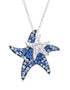 Aqua Mom & Baby Starfish Pendant