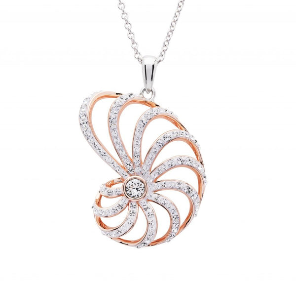 Nautilus Shell Pendant in Sterling Silver