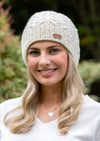 Aran Natural Cable Pullon Hat