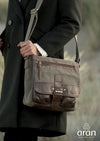 Traditional Tweed & Leather Single Buckle Bag