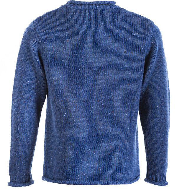 Aran Blue Roll Neck Sweater - Skellig Gift Store