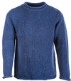 Aran Blue Roll Neck Sweater