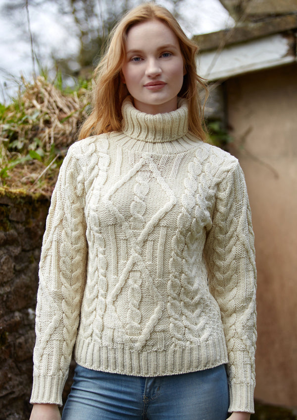 Aran Turtle Neck Irish Sweater