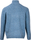 Aran Troyer Zip Sweater - Boathouse Blue