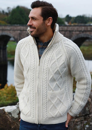 Men's Aran Cardigans | Skellig Gift Store