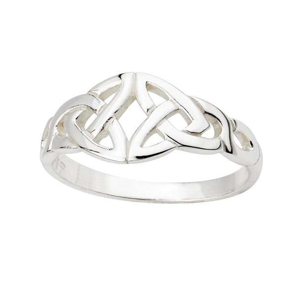 Sterling Silver Trinity Knot Celtic Irish Ring s2428
