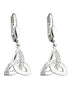Silver Drop Trinity Earrings