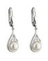 Silver Trinity Pearl Earrings