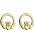14K Gold Small Claddagh Stud Earrings