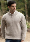 Aran Crafts Shawl Collar Sweater | Oatmeal