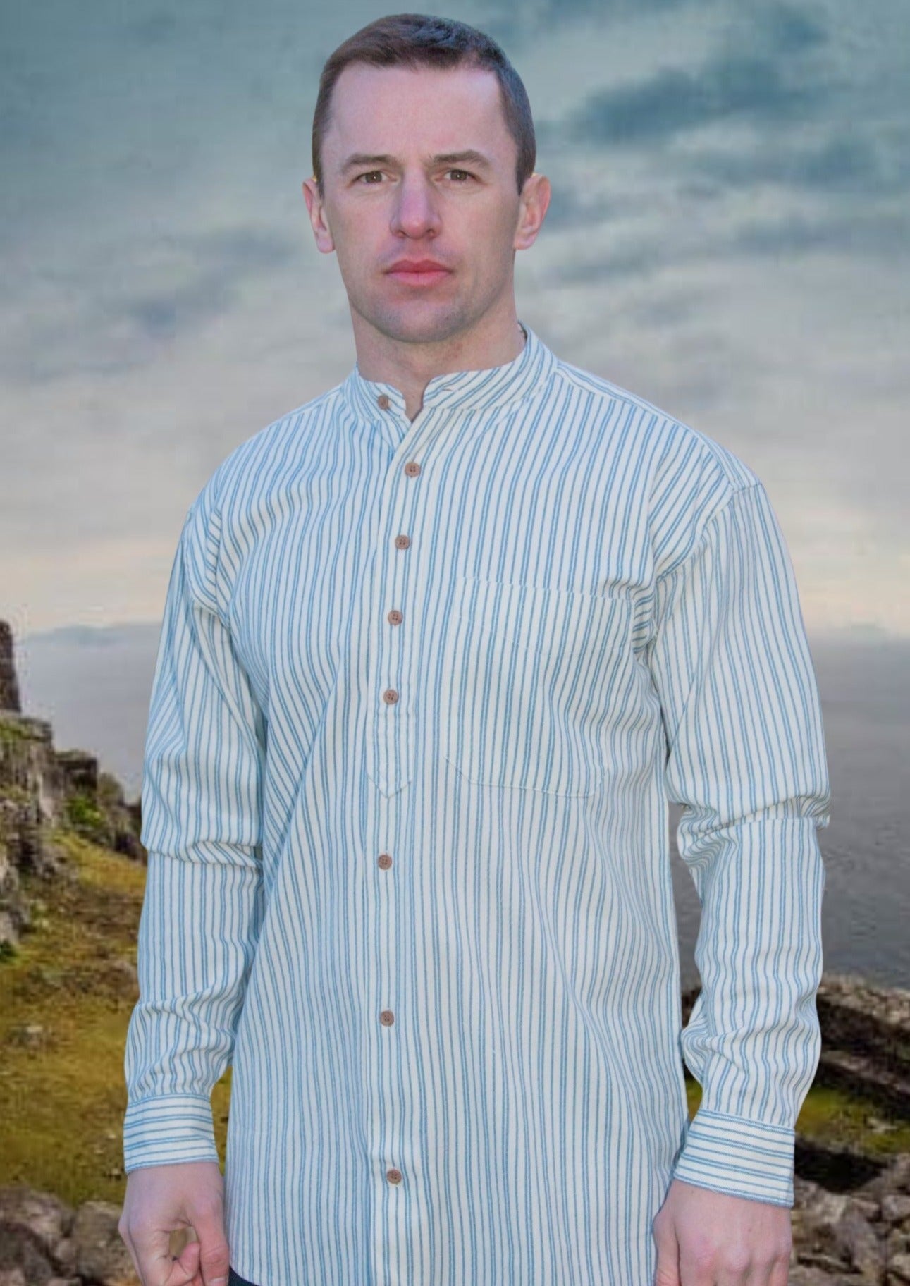Traditional Irish Grandfather Shirt sw1382 - Skellig Gift Store