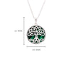 Green Malachite Sterling Silver Tree of Life Pendant