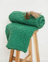 Aran Patchwork Blanket | Green