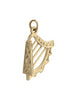 Small 9k Gold Harp Charm