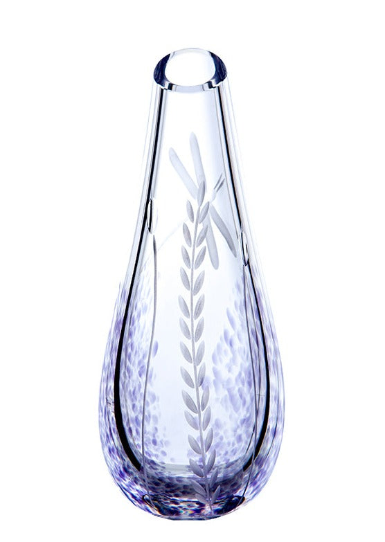 Wild Heather Irish Glass Bud Vase
