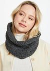 Aran Infinity Cable Scarf | Charcoal