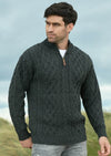 Aran Crafts Donegal Half Zip Aran Sweater