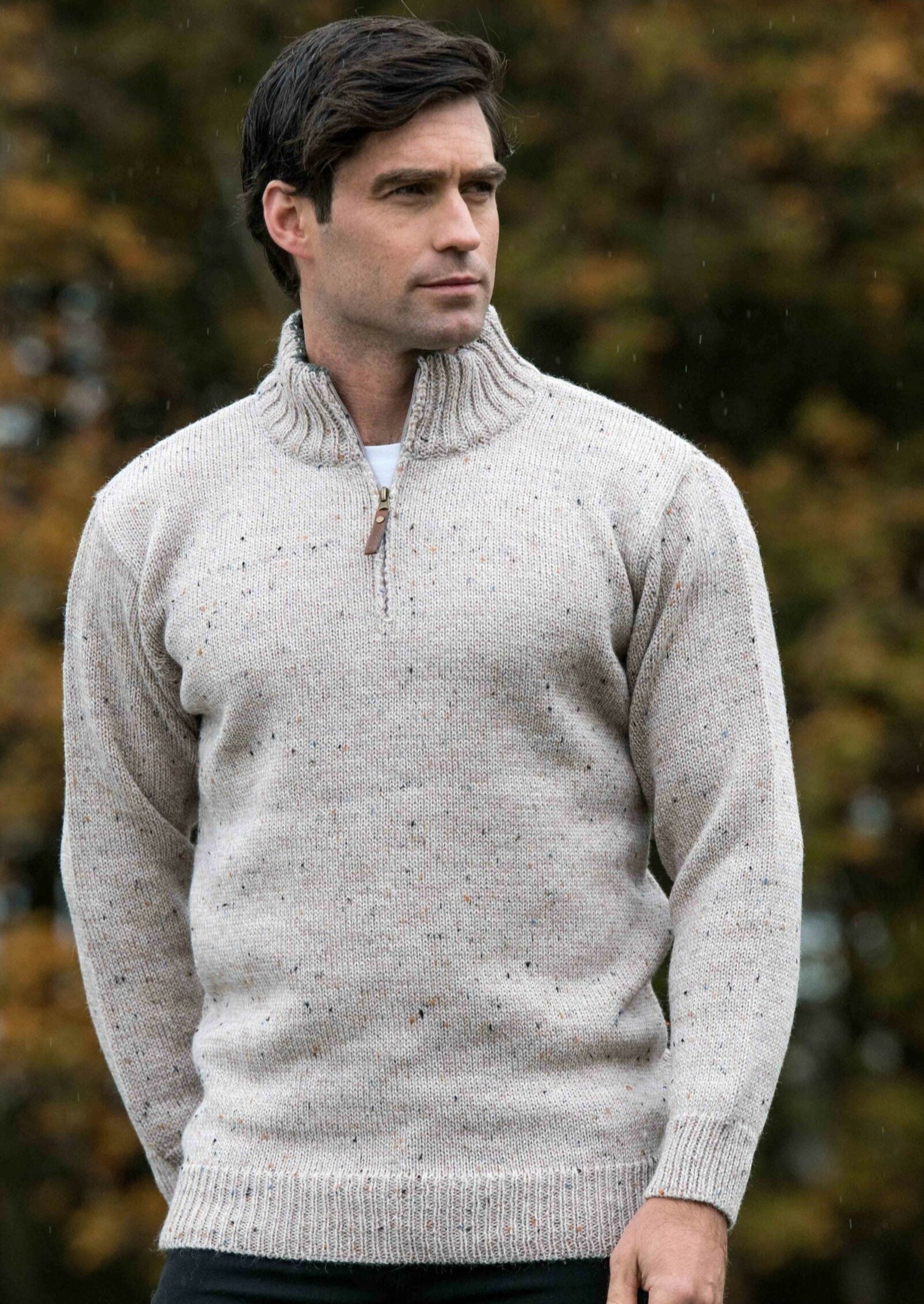 Aran Crafts Wool Half Zip Sweater - Skiddaw