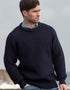 Navy Fisherman Rib Crew Neck Sweater