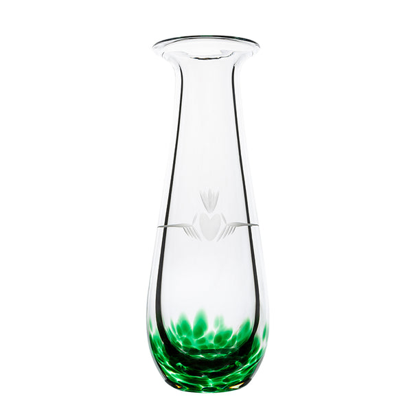 Claddagh Green Irish Bud Vase