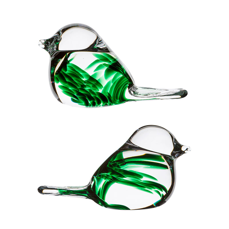 Claddagh Green Irish Glass Love Birds