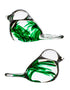 Claddagh Grüne Irische Glas-Liebesvögel
