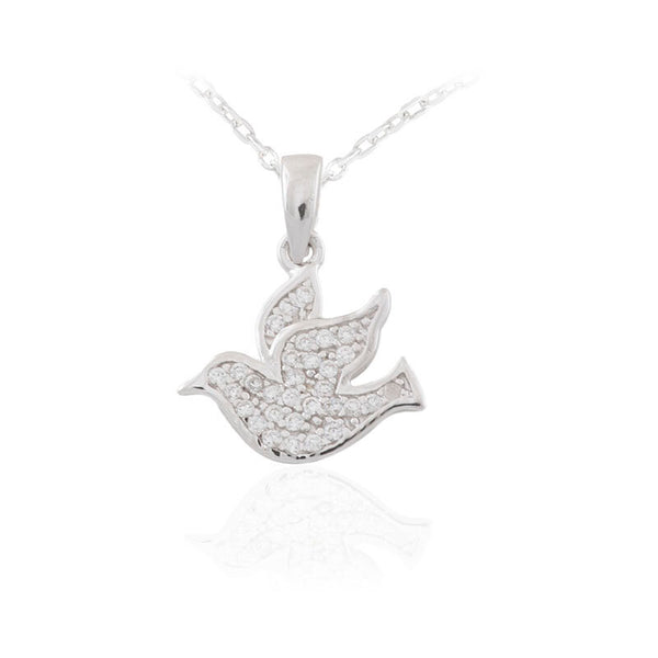 Communion Silver Dove Necklace