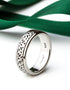 Ladies Silver Oxidised Trinity Knot Ring