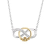 Gold And Silver Diamond Claddagh Necklet