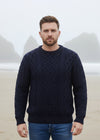 Irelands Eye Blasket Navy Aran Sweater