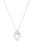 Intricate Sterling Silver Pearl Trinity Knot Pendant