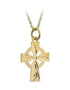 14k Gold Hand Engraved Celtic Cross