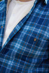 Lined Flannel Shirt Men’s Blue Navy Check