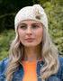 Aran Cable Knitted Wool Flower Headband
