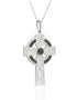 Sterling Silver Connemara Marble Celtic Cross