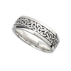 Silver Oxidised Gents Trinity Knot Ring