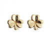 9K Gold Shamrock Stud Earrings
